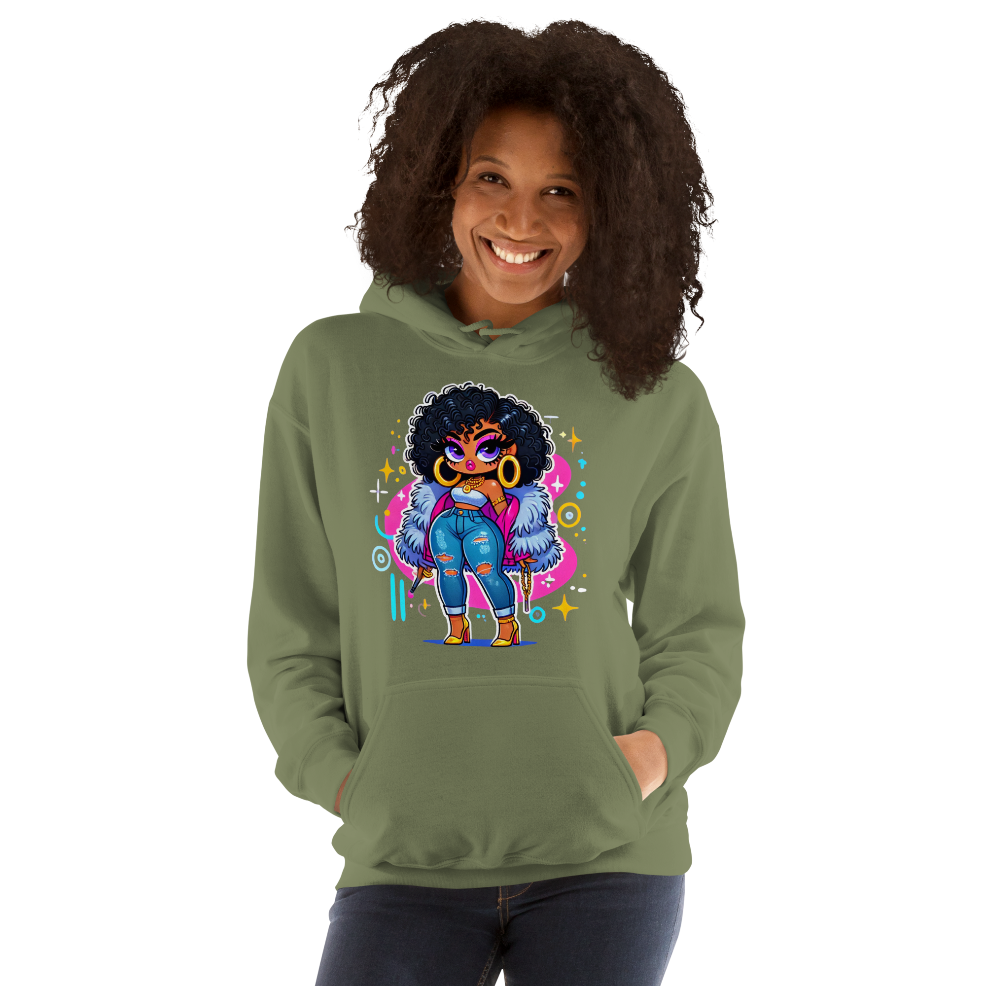 Fierce Diva Luxe Women's Hoodie Physical Hoodie Style-Junction Custom Designs & Prints