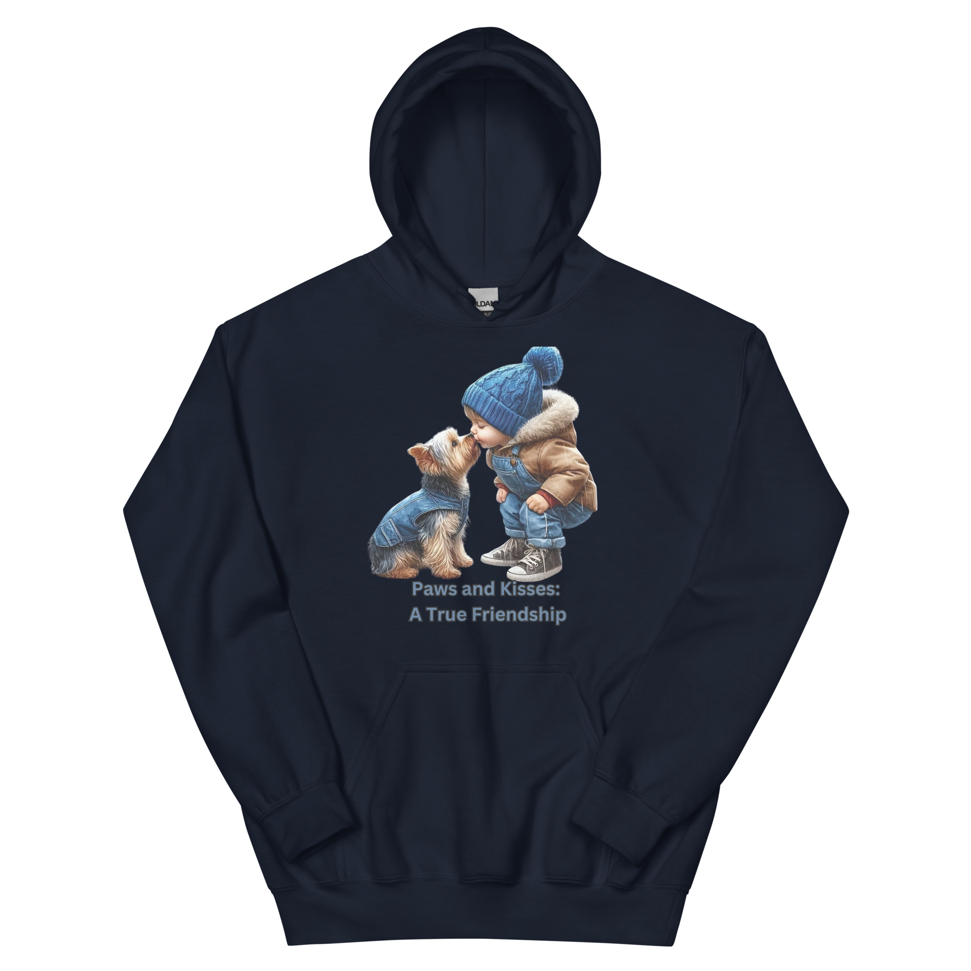 Paws and Kisses Custom Design Unisex Hoodie Physical Hoodie Style-Junction Navy S 