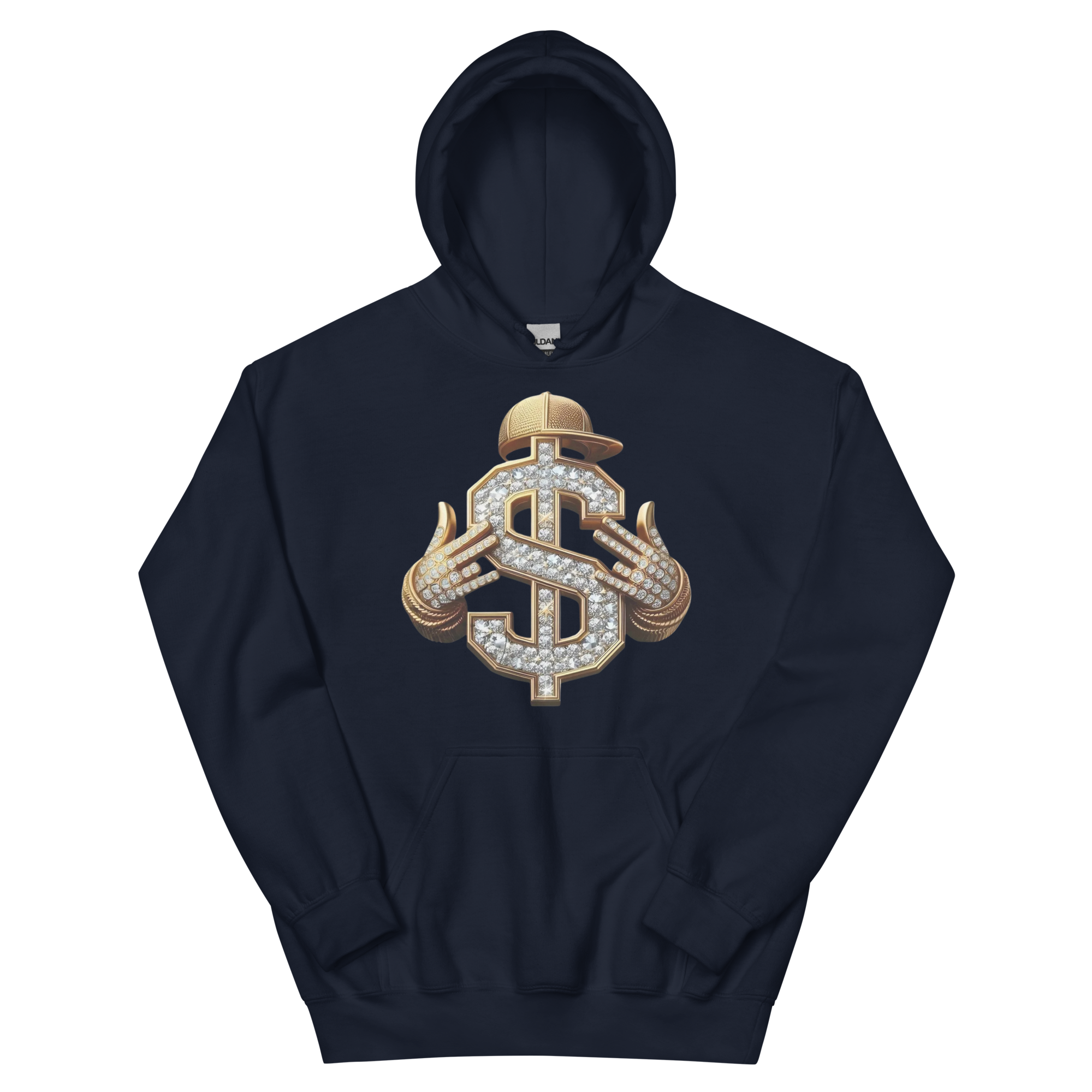 Diamond Dollar Swag Custom Design Unisex Hoodie Physical Hoodie Style-Junction Navy S 