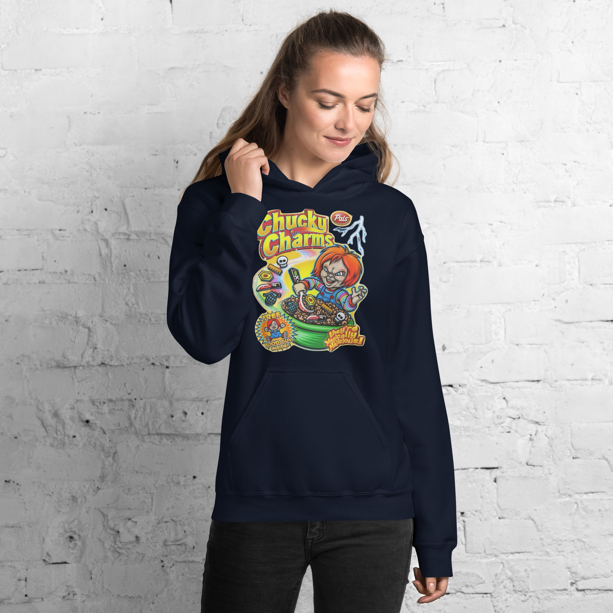 Chucky Charms Unisex Custom Hoodie Physical Hoodie Style-Junction Navy S 