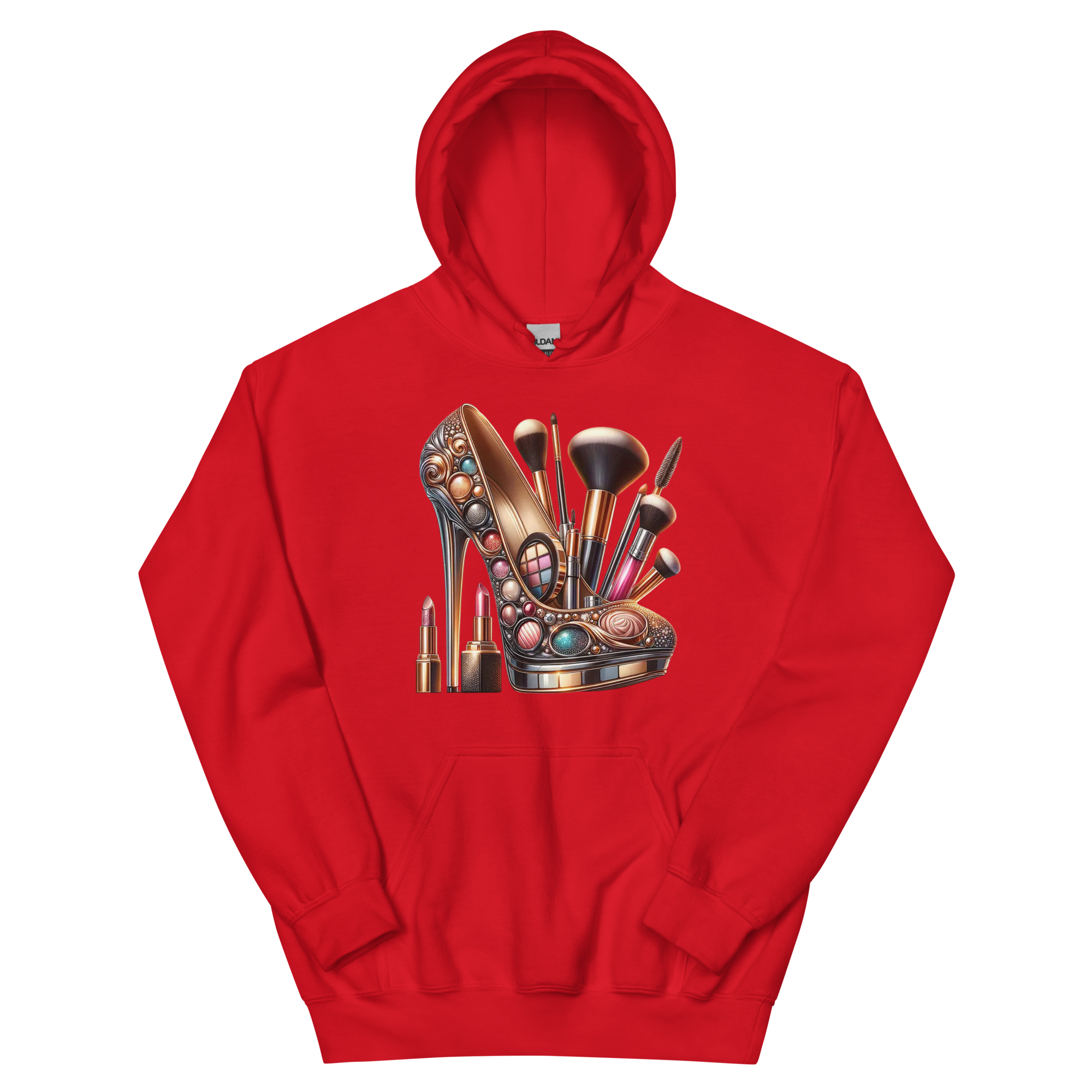 The Makeup Stilleto Custom Design Womens Hoodie Physical Hoodie Style-Junction Red S 