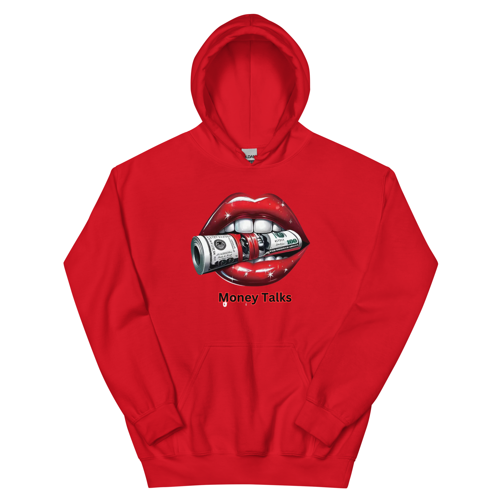 Money Talks Custom Design Unisex Hoodie Physical Hoodie Style-Junction Red S 