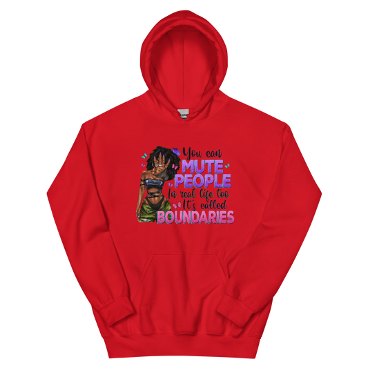 You Can Mute People In Real Life Boundaries Custom Hoodie - Cozy and Comfortable Physical Hoodie Style-Junction Red S