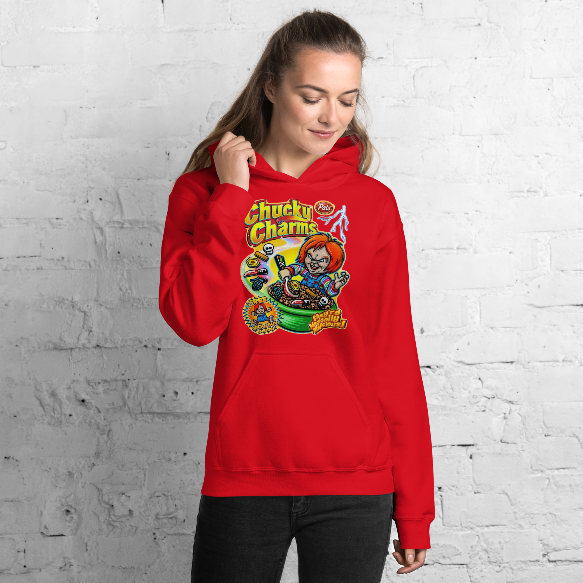 Chucky Charms Unisex Custom Hoodie Physical Hoodie Style-Junction Red S 