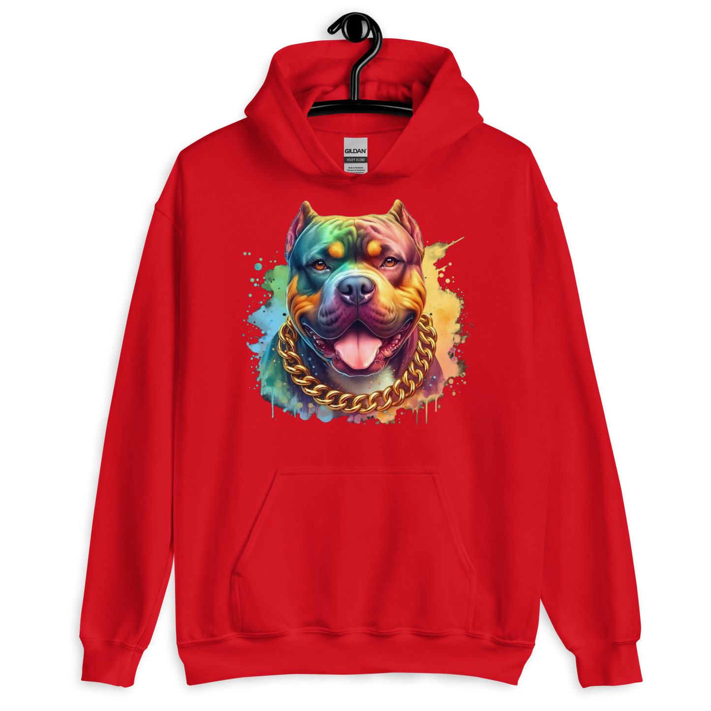 Colorful Bully Unisex Hoodie Physical Hoodie Style-Junction Custom Designs & Prints Red S