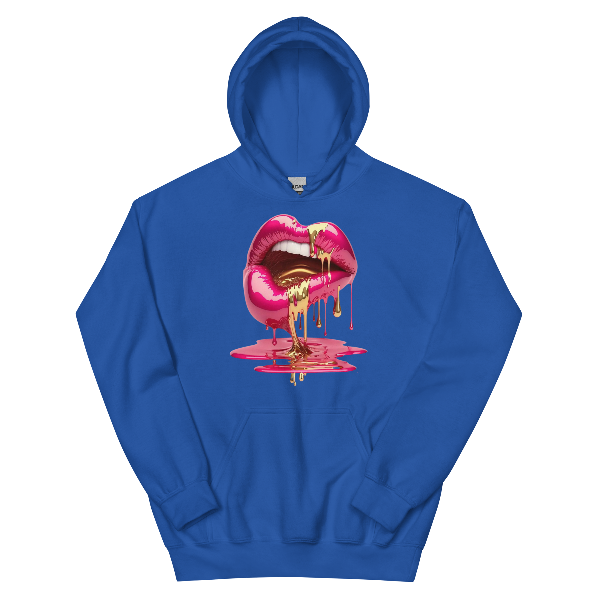 Dripping Lips Custom Design Unisex Hoodie Physical Hoodie Style-Junction Royal S 