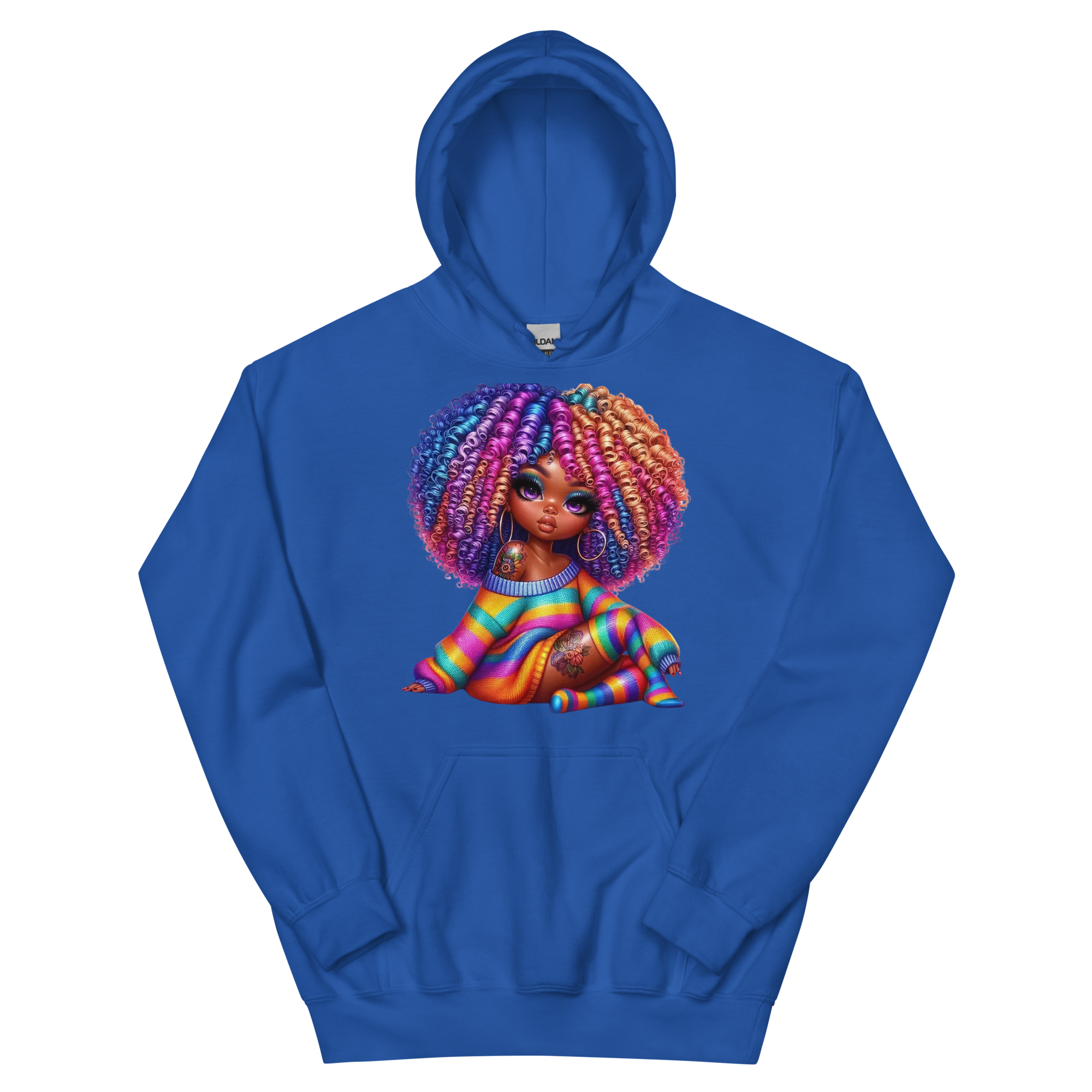 Beautiful Rainbow Girl Design | Women’s Custom Hoodie Physical Hoodie Style-Junction Royal S 