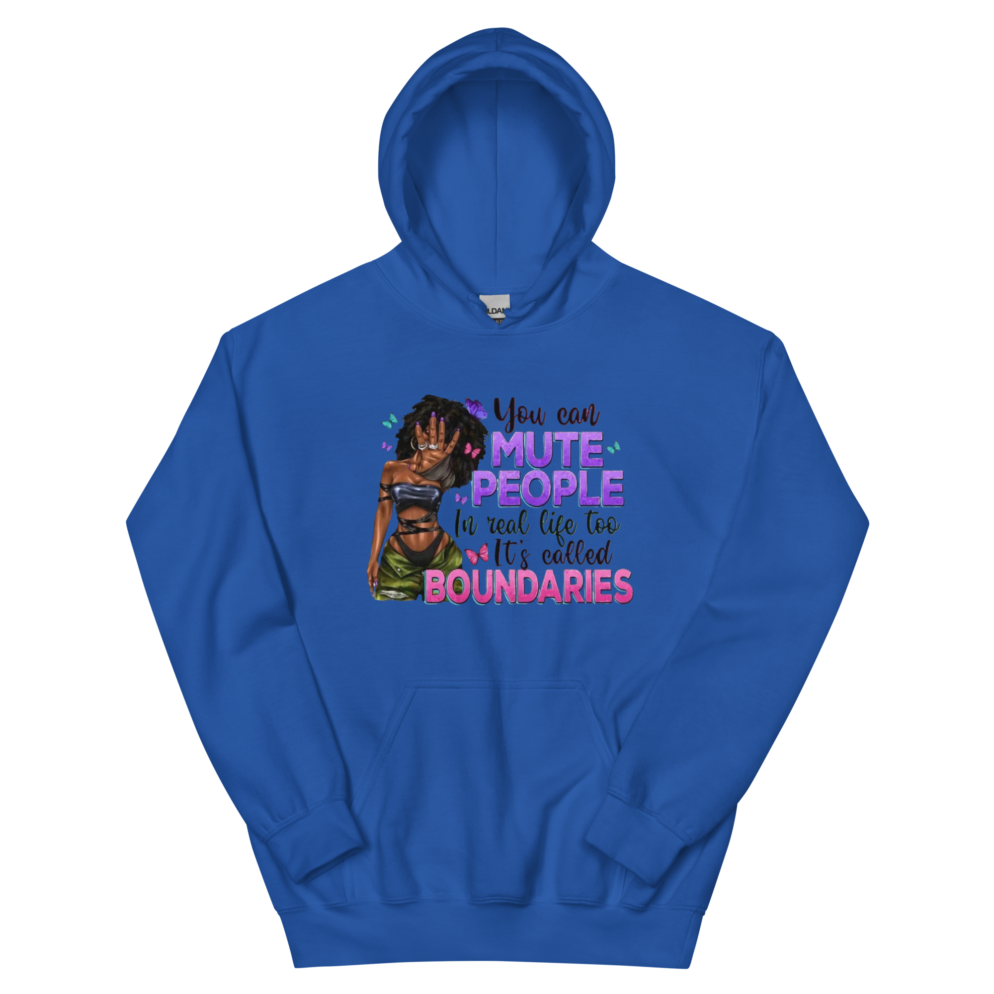 You Can Mute People In Real Life It's Called Boundaries Custom Design Unisex Hoodie Physical Hoodie Style-Junction Royal S 