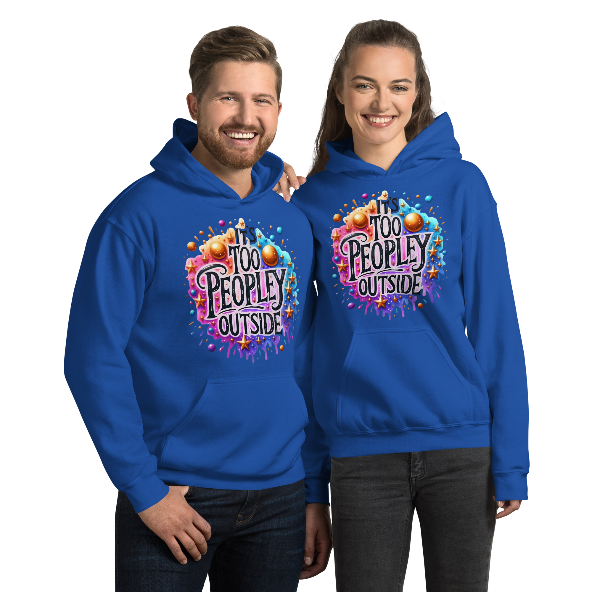 It's To Peopley Outside Unisex Custom Hoodie Physical Hoodie Style-Junction Royal S 