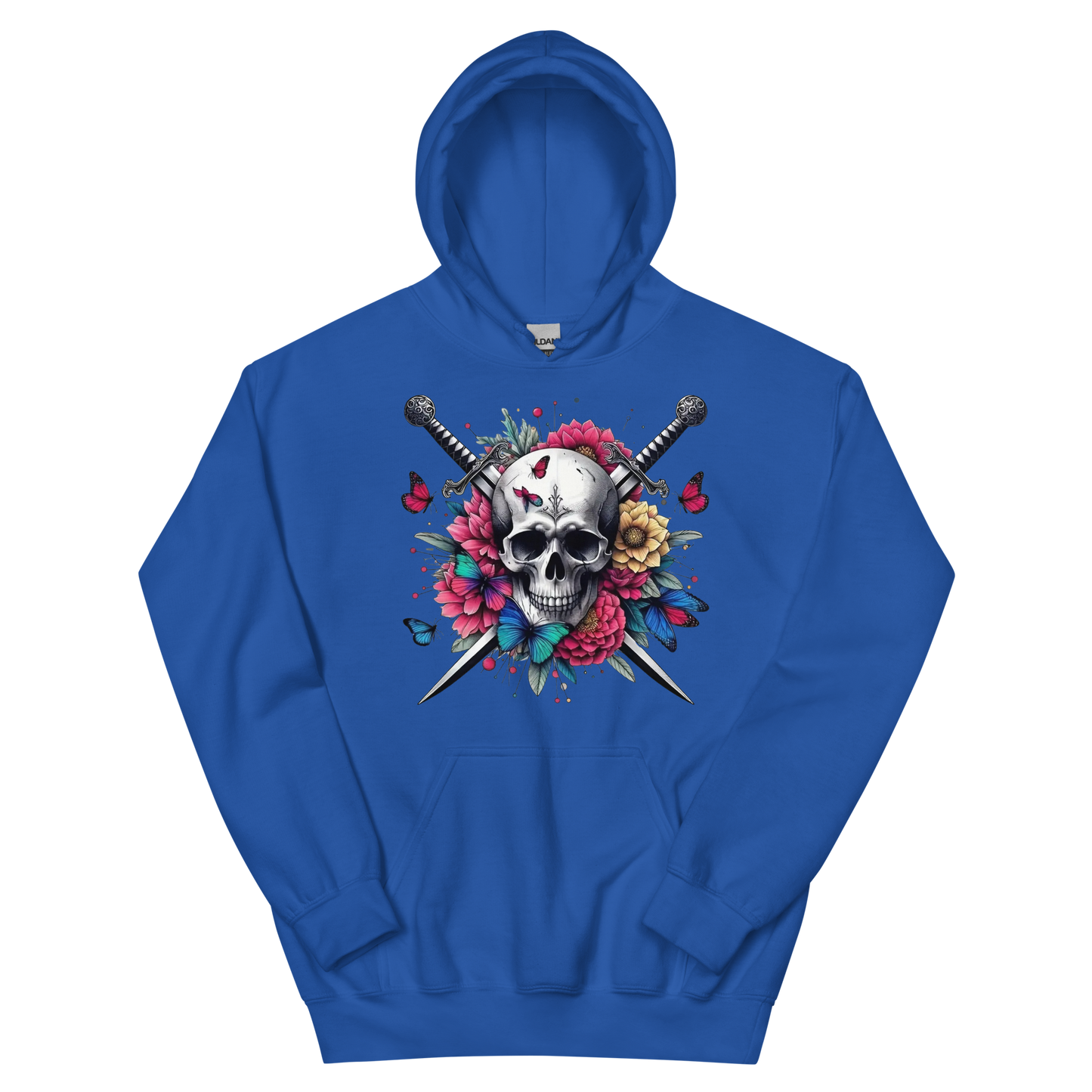 Skull & Swords Men's Hoodie Physical Hoodie Style-Junction Custom Designs & Prints Royal S