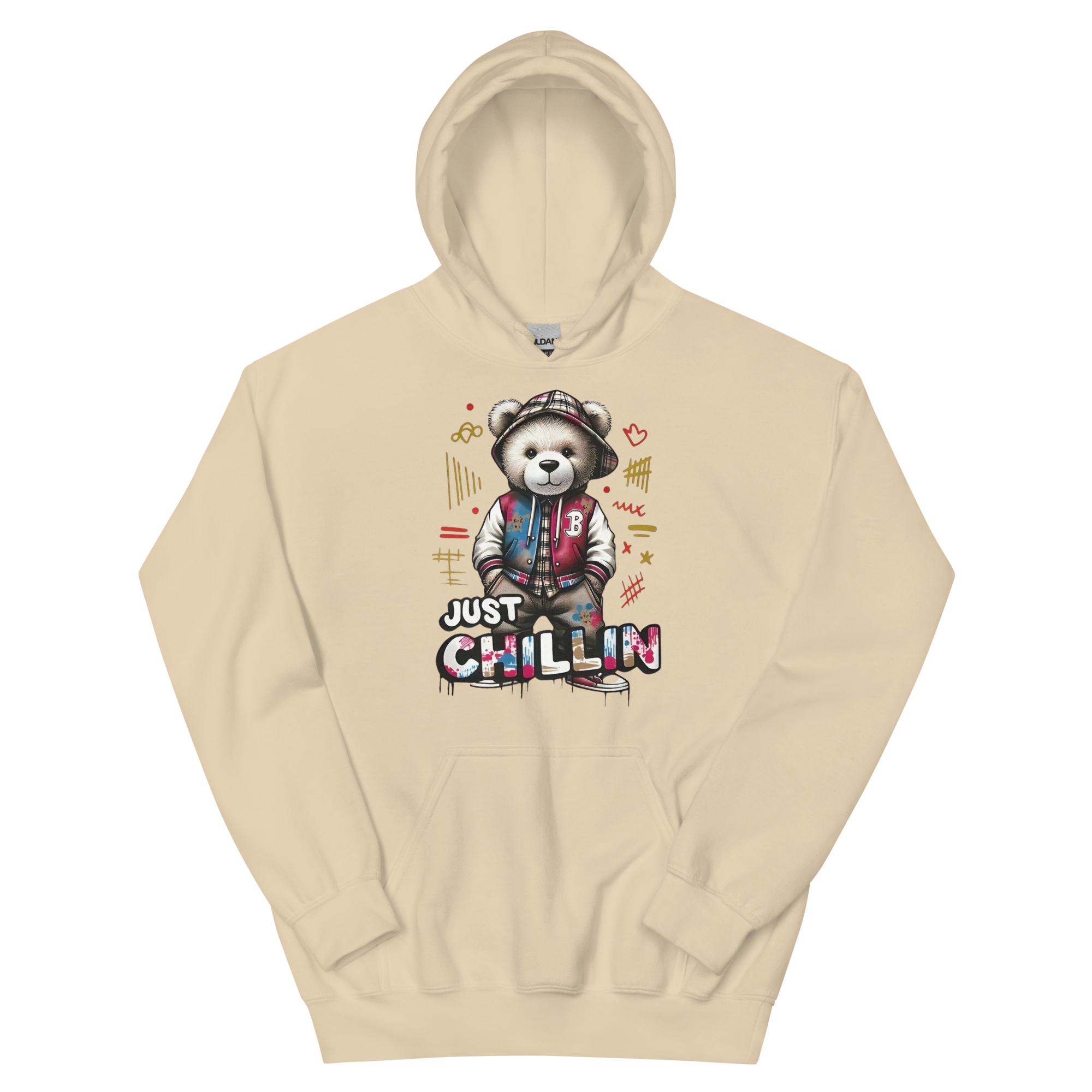 Just Chillin Bear Custom Design Unisex Hoodie Physical Hoodie Style-Junction