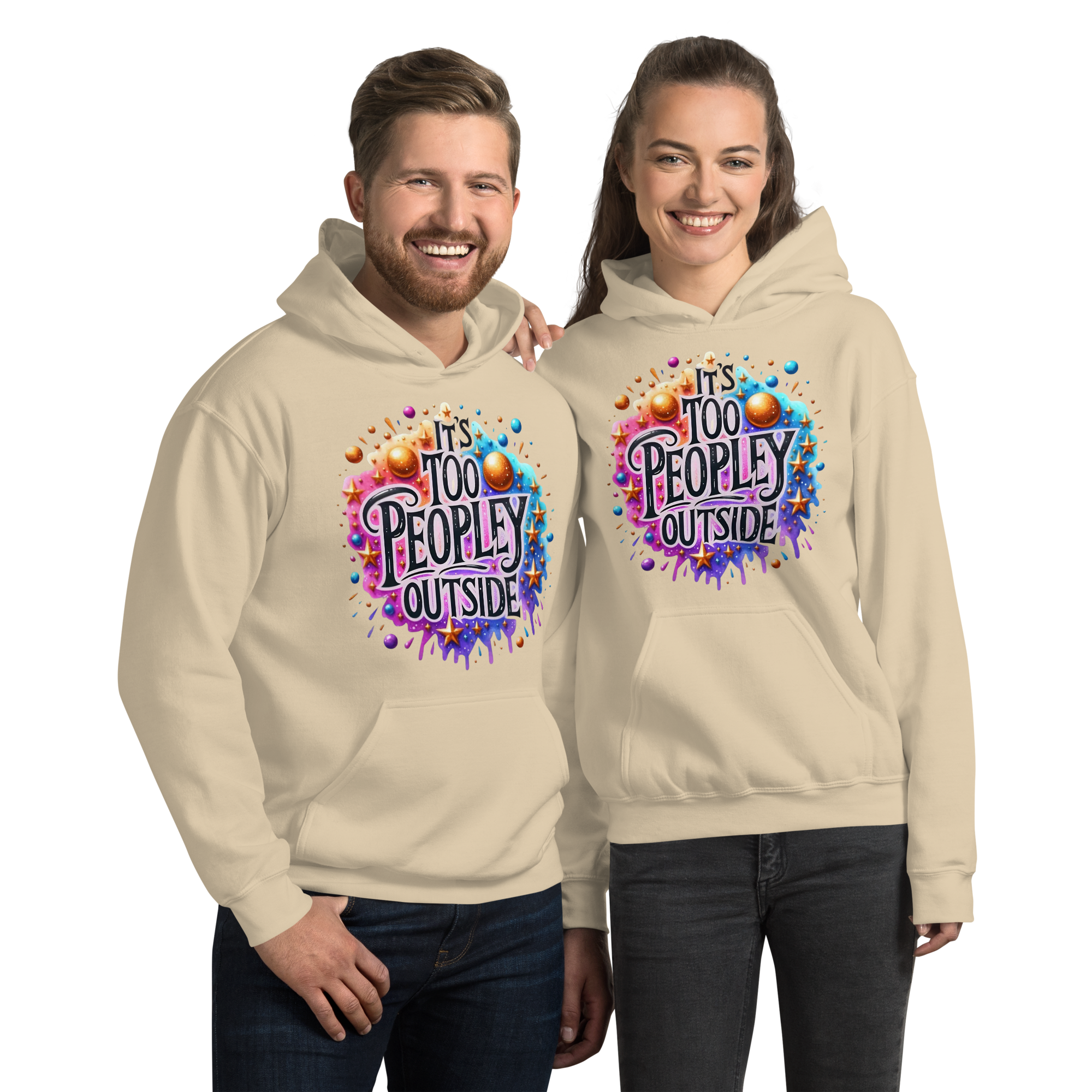 It's To Peopley Outside Unisex Custom Hoodie Physical Hoodie Style-Junction Sand S 