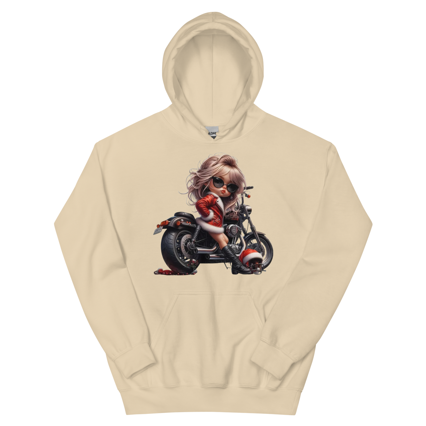 Badass Biker Girl Hoodie – Cool Motorcycle Sweatshirt – Rebel Rider Pullover for Women Physical Hoodie Style-Junction Custom Designs & Prints