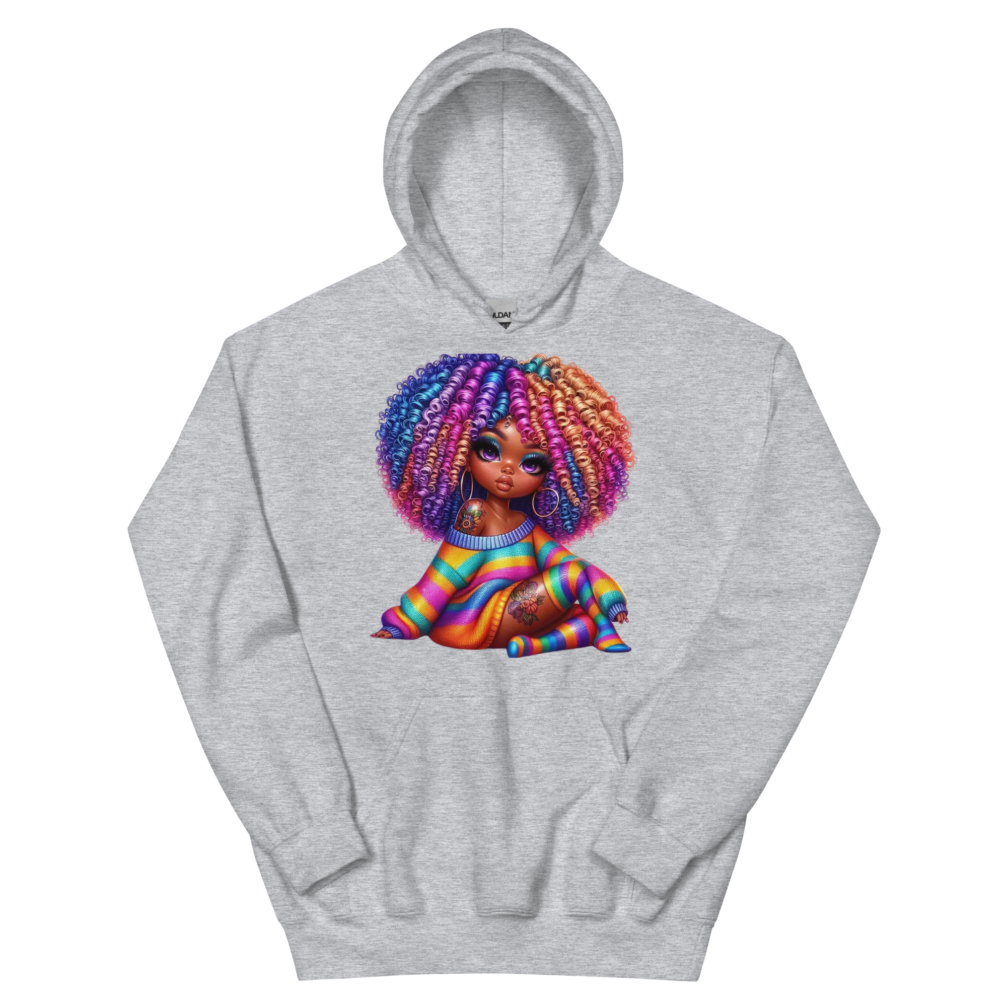 Beautiful Rainbow Girl Design | Women’s Custom Hoodie Physical Hoodie Style-Junction