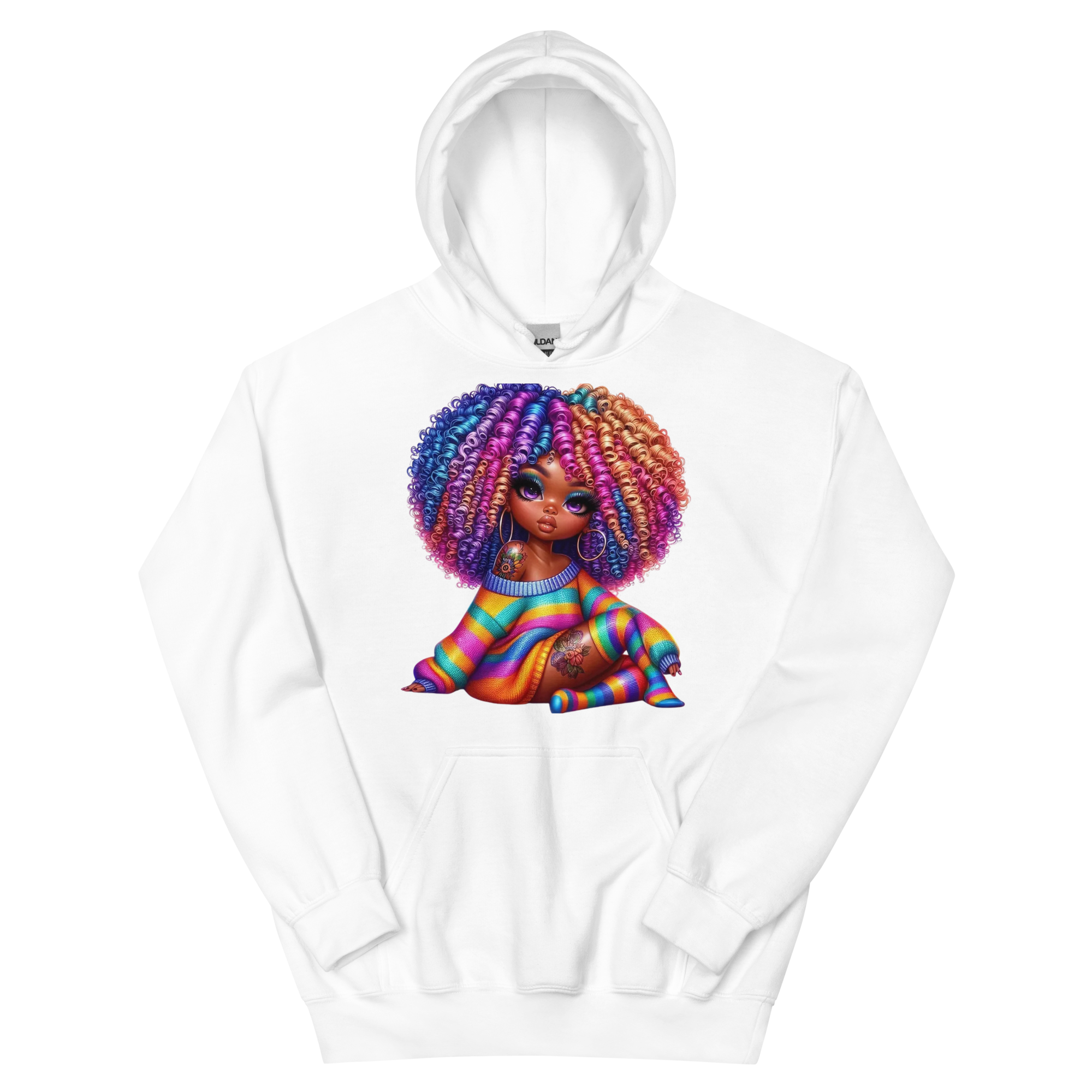 Beautiful Rainbow Girl Design | Women’s Custom Hoodie Physical Hoodie Style-Junction