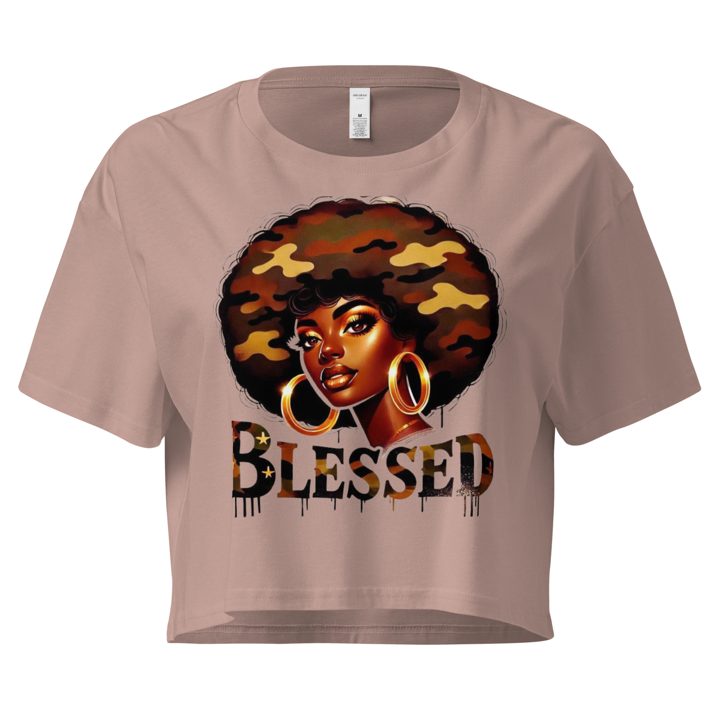 Blessed Women’s Crop Top Physical Crop Top Style-Junction Custom Designs & Prints Hazy Pink XS