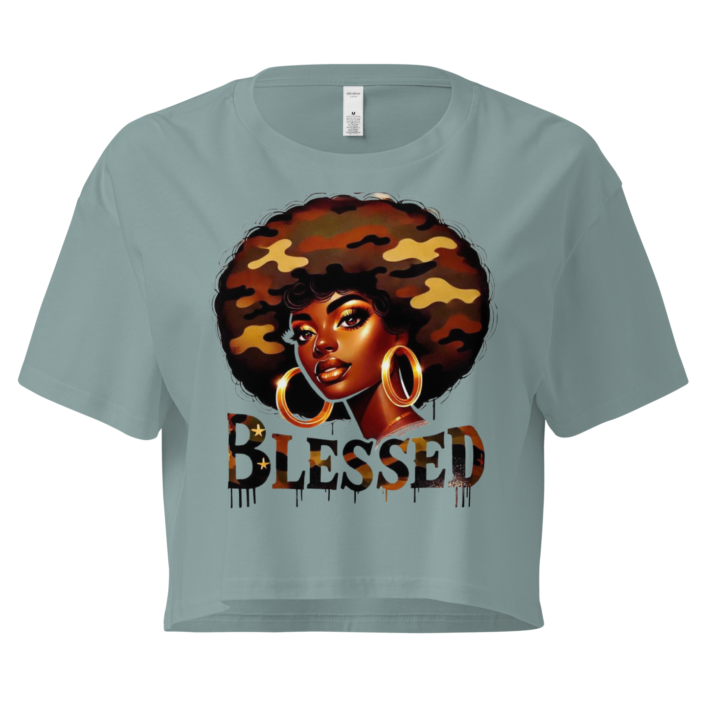 Blessed Women’s Crop Top Physical Crop Top Style-Junction Custom Designs & Prints Mineral XS