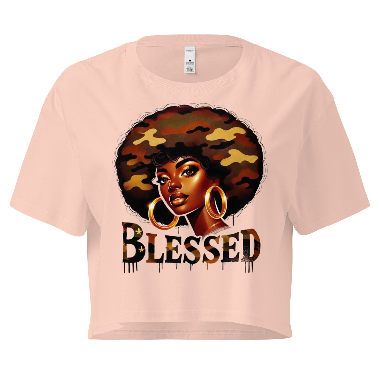 Blessed Women’s Crop Top Physical Crop Top Style-Junction Custom Designs & Prints Pale Pink XS