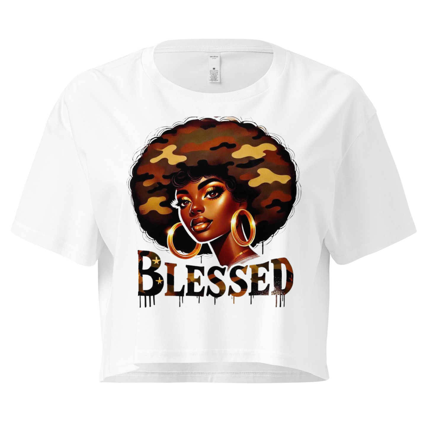 Blessed Women’s Crop Top Physical Crop Top Style-Junction Custom Designs & Prints White XS